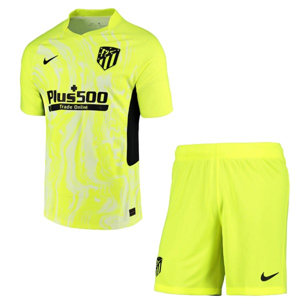 Camiseta Atletico Madrid 3ª Niños 2020-2021 Verde Fluorescente